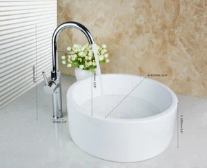 Grifo de lavabo de latón cromado grifos mezclador fregadero de tocador orificio de una sola manija - Imagen 1 de 5
