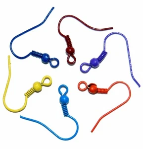 Colored Earring Hooks Findings Jewelry Making Ear Wires DIY * Fast Shipping #A22 - Picture 1 of 3