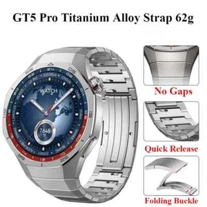 No Gaps Rugged Titanium Strap Alloy Strap for Huawei Watch GT5 Pro 46mm Man Band - Picture 1 of 26
