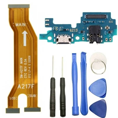 Für Samsung Galaxy A21s A217 Ladeanschluss Dock Anschluss mit Haupt Flex & Tools