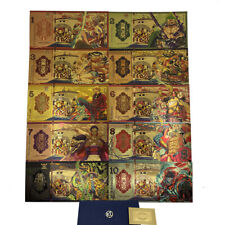 10pcs Anime One-piece gold plated banknote Luffy souvenir card for collection