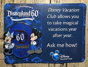 Pin Mickey Minnie Mouse Disneyland 60o Diamante Celebración Disney Club de Vacaciones - Imagen 1 de 2