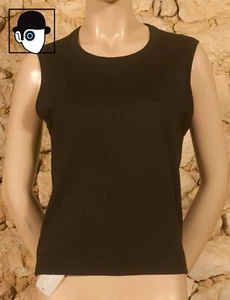 VINTAGE 60s 'MARESCOT-PARIS' ACRYLIC/CASHMERE KNIT TOP - UK 10/12 - FR 38/40 - Picture 1 of 5