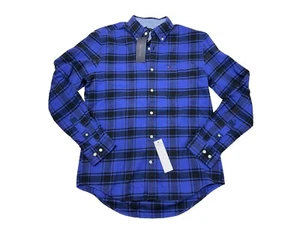 Tommy Hilfiger Flannel Button Down Shirt Men’s Blue Plaid XL NEW MSRP $80 - Picture 1 of 3