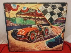Vintage Indy 500 Racing Whitman Rahmen-Tablett Puzzle 1950er Doremus Grand Prix - Bild 1 von 9