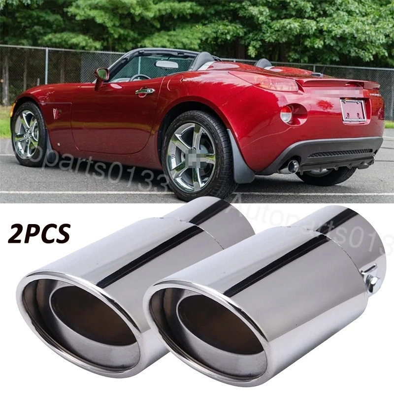 2X For Pontiac Solstice 06-09 Exhaust Pipe Rear Tail Muffler Stainless Steel Tip Foto 1 de 4