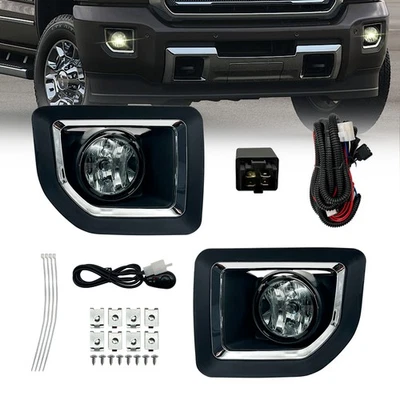Luces antiniebla ahumadas luces de parachoques delanteras para GMC Sierra 2500HD 3500HD 2015-2019 Foto 1 de 4