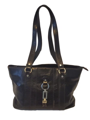 Etienne AIGNER Black Soft Pebbled Leather Shoulder Double Handle Handbag 61573 - Image 1 of 4