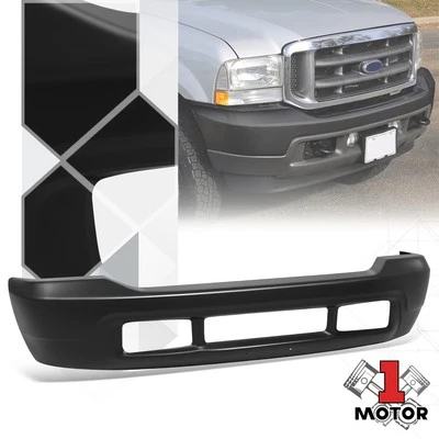 Barra frontal preta para-choque sem furos de sensor de estacionamento para 00-04 Ford F-250 F-350 SD - Imagem 1 de 4
