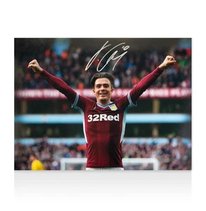 Jack Grealish Signed Aston Villa Photo - Winning Against Birmingham - Picture 1 of 4