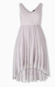 Vestido midi para mujer tórrido ocasiones especiales lila púrpura ponte brillante 12 nuevo con etiquetas - Imagen 1 de 3