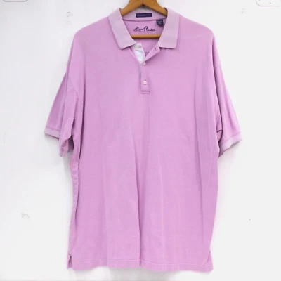 Alan Flusser Mercerized Cotton Large Mens Polo Lavender Purple Classiccore Prep - Image 1 of 4