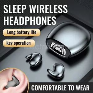 Wireless Bluetooth Earbuds Sleeping TWS Earphone Waterproof Light Weight Headset - Picture 1 of 27