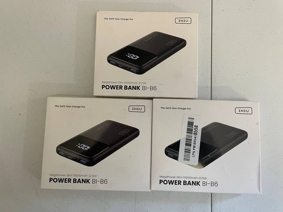 Carregador portátil INIU BI-B41 mais fino 10000mAh 5V/3A banco de energia USB C entrada e saída - Imagem 1 de 1