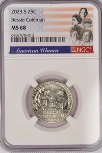 2023 S Bessie Coleman Quarter MS 68 MS68 Gem Coin 25C - Picture 1 of 2
