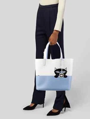 Bolso de Mano Kate Spade Jazz Things Up Little Len Peeking Cat Cuero, Bolso. Raro Foto 1 de 4