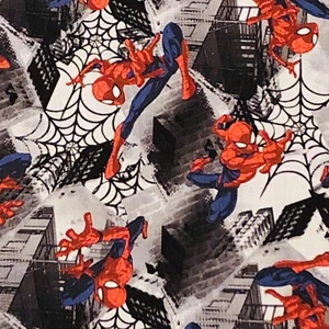 Spider-Man Cotton Fabric - 23” X 19” - DIY Face Masks or Crafts, New - Picture 1 of 9