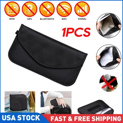 Large Faraday Bag RFID Signal Blocking Shielding Pouch Cell Phone Wallet Blocker - Image 1 of 4