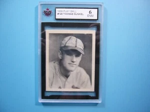1939 PLAY BALL MLB BASEBALL CARD #146 THOMAS SUNKEL ROOKIE RC KSA 6 EX/NM GL - Picture 1 of 2
