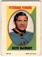 1970-71 Topps/OPC Sticker Stamps Keith McCreary #NNO Pittsburgh Penguins