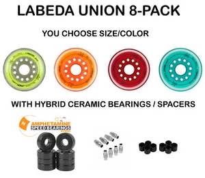 Labeda Union Roller Hockey Wheels + Hybrid Ceramic Bearings - Choose Size/Color - Picture 1 of 41