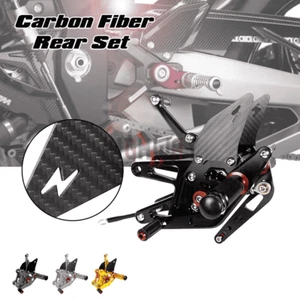 Carbon Fiber Rearsets Footrests Rear Set Foot Rests for YAMAHA YZF-R6 03-05 - Picture 1 of 7