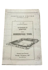SHEFFIELD UNITED V HUDDERSFIELD TOWN - FAC 3RD REPLAY - 7/1/1957 - REPLICA COPY - Picture 1 of 1