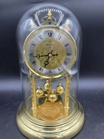 Vintage Montreux Dome Mantle clock State Of California Retirement Award Cover