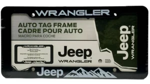 New Licensed Plastic License Plate Frame Cover Jeep Wrangler - Picture 1 of 11