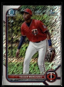 2022 BOWMAN CHROME SHIMMER 1ST PROSPECT YASSER MERCEDES TWINS - Picture 1 of 1