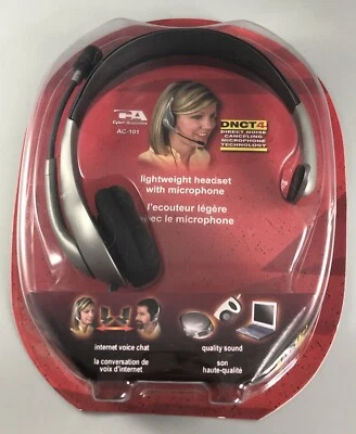 New cyber acoustics lightweight headset with microphone AC 101 D2.4 - Image 1 of 3