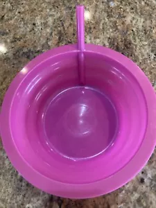 Cereal Bowls with Straw for Kids 20-Ounce Retro Bowls Pink Made in USA - Picture 1 of 3