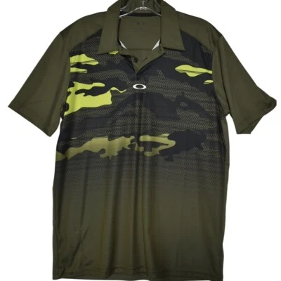 Camisa polo de golf Oakley detalles camuflados ajuste regular que absorbe la humedad para hombre S Foto 1 de 3