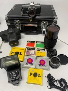 Olympus OM-1 50mm / 1:3.5 f=28mm SLR Film Camera Kit Lens/Accessories/Case - Picture 1 of 14