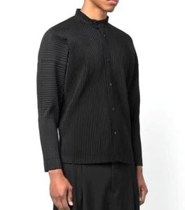 Homme Plisse Issey Miyake Plissee Langarm Shirt Jacke Mode - Bild 1 von 16