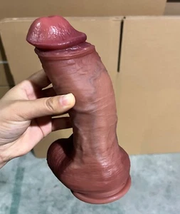 Liquid Silicone Realistic Huge Dildo Cock Suction Cup Women Sex Toys Thick Dong - Picture 1 of 13