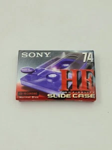 Sony High Fidelity Slide Case Purple Blank Cassette Tape 120 Min IECI NEW Sealed - Picture 1 of 3