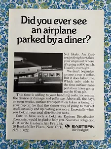 Vintage 1969 Eastern Airlines Freight Print Ad Ever See An Airplane At A Diner? - Picture 1 of 7