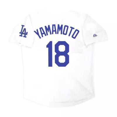Yoshinobu Yamamoto Los Angeles Dodgers Home Road Men's Jersey w/ Team Patch - Image 1 of 2