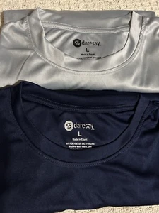 2 Daresay new long sleeved athletic shirts - Picture 1 of 11