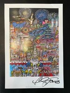 Signierter Kunstdruck 23,5x34,5cm von Charles Fazzino Autogramm - Bild 1 von 1