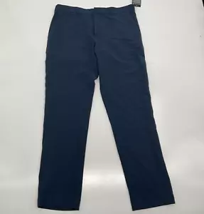 Jones New York Blue Flat Front Dress Pants Mens Size 32x30 Flex Stretch NWT $99 - Picture 1 of 13