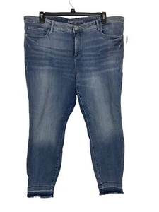 Old Navy Rockstar Mid Rise Jeans Womens Size 24 Plus Blue Denim FLAW IMPERFECT - Picture 1 of 8