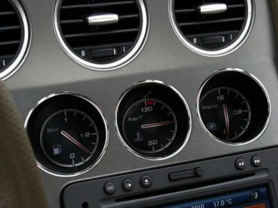 For Alfa Romeo 159 04-10 Polished Aluminum Dashboard Instrument gauge Rings 3pcs - Image 1 of 4
