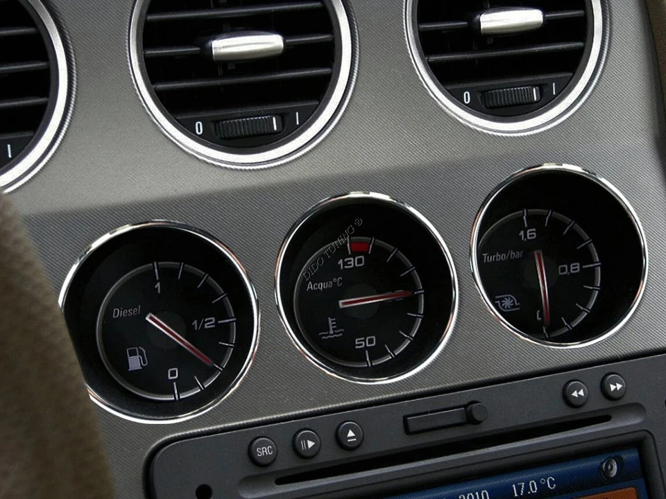For Alfa Romeo 159 04-10 Polished Aluminum Dashboard Instrument gauge Rings 3pcs - Image 1 of 4
