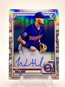 WILL HOLLAND 2020 Bowman Chrome Refractor #CPA-WH RC Rookie Auto /499