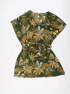 H&M Womens Green Geometric Polyester Cover Up Size S - Picture 1 of 10