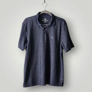 Tommy Bahama camicia uomo M polo a righe orizzontale logo petto vestibilità rilassata Coastli - Foto 1 di 6