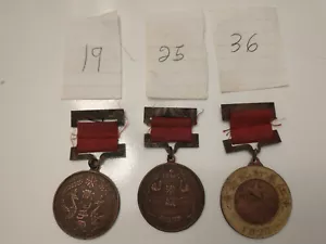 Vintage Chinese Military Medals w/ Original Ribbons, Translations in Description - Picture 1 of 2