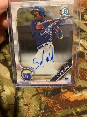 2019 BOWMAN CHROME SEULY MATIAS KANSAS CITY KC ROYALS ON CARD AUTOGRAPH AUTO - Image 1 of 4